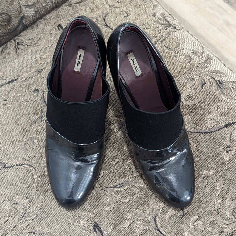 Prada Miu Miu Size 40 Fits Like 9/9.5 Patent Leat… - image 3